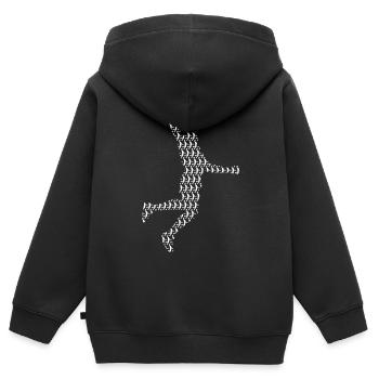 Basketballspieler Dunking Basketball Basketballer - Kinder Premium Organic Zip Hoodie - Schwarz - Hinten - AI Model Kid Male (0cm)