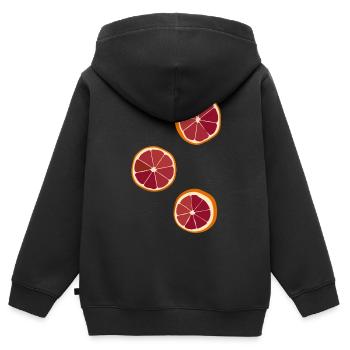 Blutorangen Herbst Dekoration Geschenk - Kinder Premium Organic Zip Hoodie - Schwarz - Hinten - AI Model Kid Male (0cm)