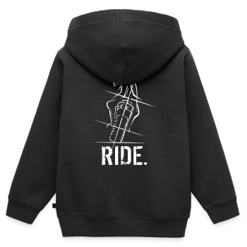 Superbike Supersport Motorrad Biker Racing ride - Kinder Premium Organic Zip Hoodie - Schwarz - Hinten - AI Model Kid Male (0cm)