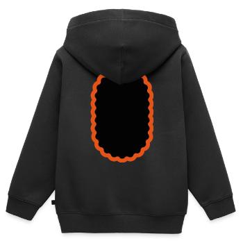 Fahrradflicken oval, Fahrrad Flicken Bike - Kinder Premium Organic Zip Hoodie - Schwarz - Hinten - AI Model Kid Male (0cm)