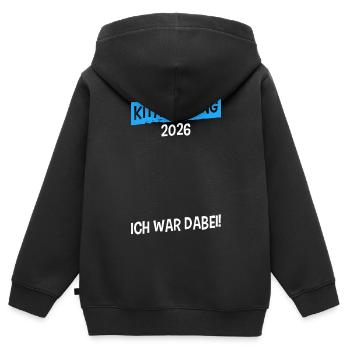 Kita Departure Kita Abatever 2026 - Kids Premium Organic Zip-up Hoodie - black - Back - AI Model Kid Male (0cm)