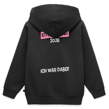 Kita Departure Kita Abatever 2026 - Kids Premium Organic Zip-up Hoodie - black - Back - AI Model Kid Male (0cm)
