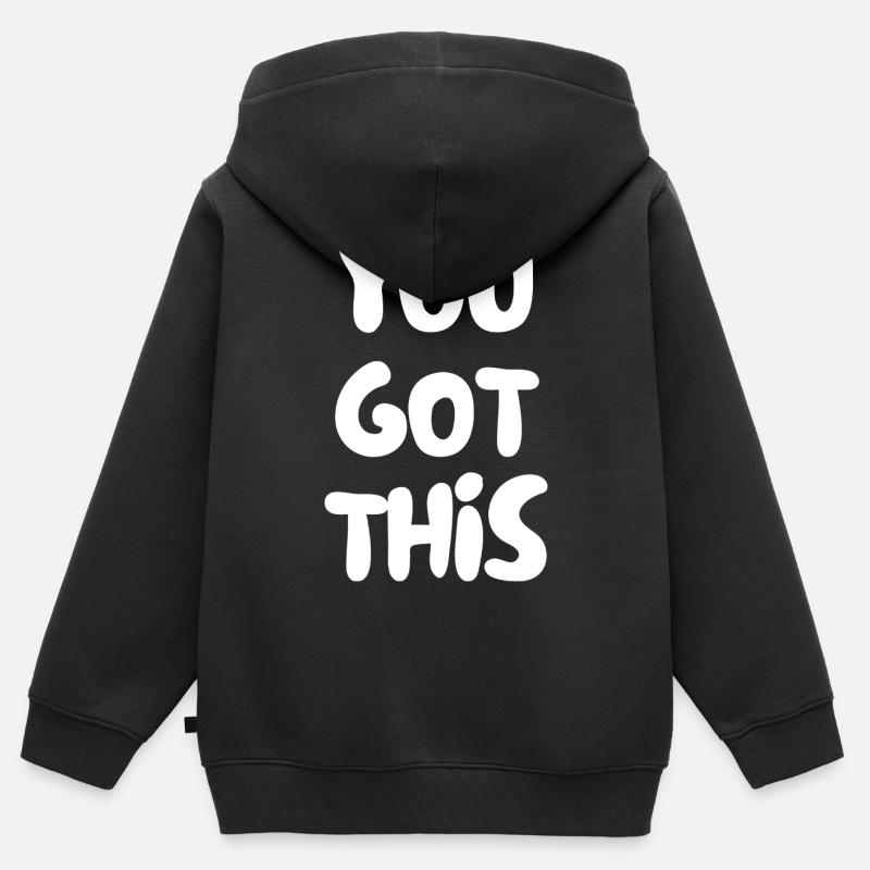 Vous avez compris - Sweat Premium à capuche zippé enfant bio - noir