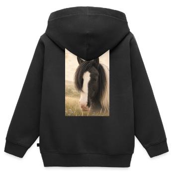 Horse dream - Kids Premium Organic Zip-up Hoodie - black - Back - AI Model Kid Male (0cm)