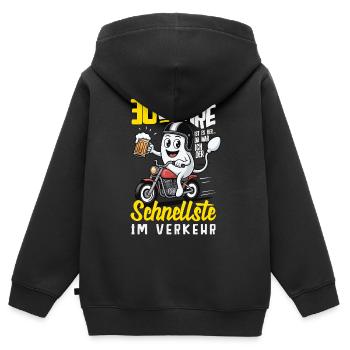 30 Jahre Schnellste Im Verkehr - Kinder Premium Organic Zip Hoodie - Schwarz - Hinten - AI Model Kid Male (0cm)