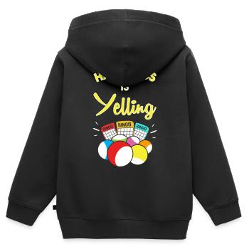 Bingo - Kinder Premium Organic Zip Hoodie - Schwarz - Hinten - AI Model Kid Male (0cm)