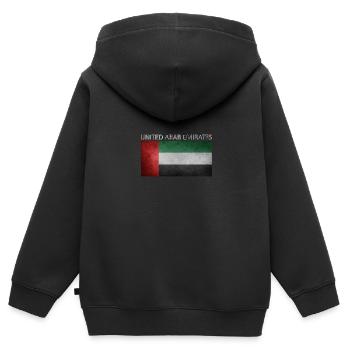 Vereinigte Arabische Emirate Dubai Abu Dhabi - Kinder Premium Organic Zip Hoodie - Schwarz - Hinten - AI Model Kid Male (0cm)