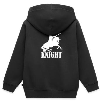 Knight Ritter Mittelalter - Kinder Premium Organic Zip Hoodie - Schwarz - Hinten - AI Model Kid Male (0cm)