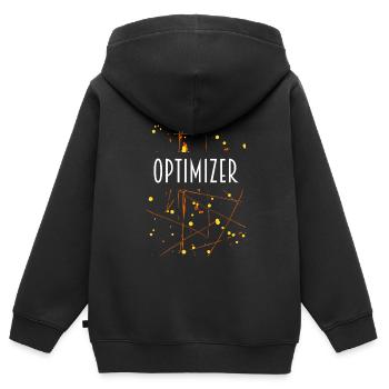 OPTIMIZER D54 24 - Kids Premium Organic Zip-up Hoodie - black - Back - AI Model Kid Male (0cm)