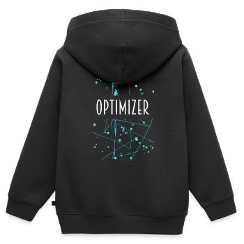 OPTIMIZER D54 25 - Kids Premium Organic Zip-up Hoodie - black - Back - AI Model Kid Male (0cm)