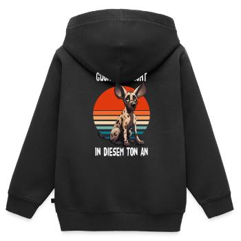 Guck Mich Nicht In Diesem Ton An Afrkanischer Wild - Kinder Premium Organic Zip Hoodie - Schwarz - Hinten - AI Model Kid Male (0cm)