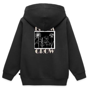 Pflanzen ,Flora Pfa - Kinder Premium Organic Zip Hoodie - Schwarz - Hinten - AI Model Kid Male (0cm)