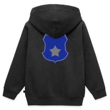 Polizei - Kinder Premium Organic Zip Hoodie - Schwarz - Hinten - AI Model Kid Male (0cm)