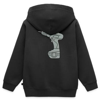 Akkuschrauber 2 - Kinder Premium Organic Zip Hoodie - Schwarz - Hinten - AI Model Kid Male (0cm)