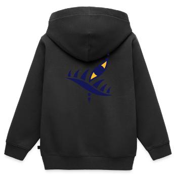 Œil-Équilibre 16 - Sweat Premium à capuche zippé enfant bio - noir - Dos - AI Model Kid Male (0cm)