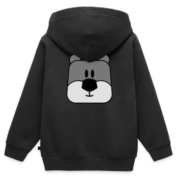 comic koala - Kinder Premium Organic Zip Hoodie - Schwarz - Hinten - AI Model Kid Male (0cm)