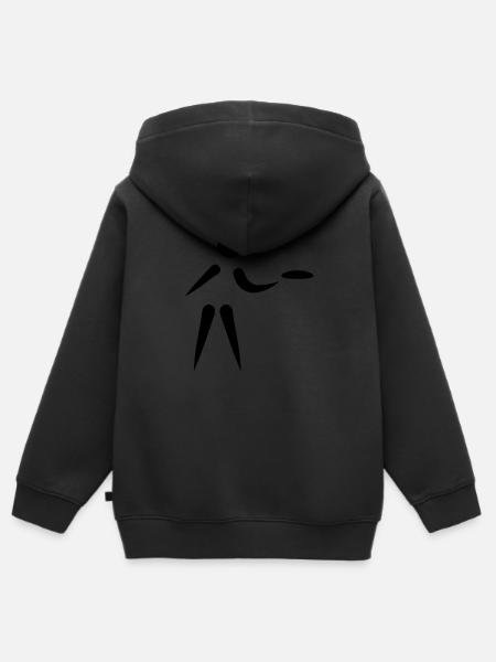 Discgolf - Kinder Premium Organic Zip Hoodie - Schwarz