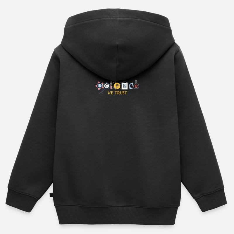 Science graphic For Science Nerds, Science Geek - Premium børne zip-hættetrøje økologisk - sort