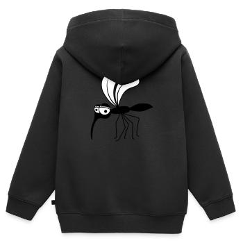 stechmuecke vole insect de la mouche de glace sucer le sang - Sweat Premium à capuche zippé enfant bio - noir - Dos - AI Model Kid Male (0cm)