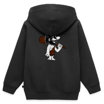 Caveman funny comic sunglasses - Kids Premium Organic Zip-up Hoodie - black - Back - AI Model Kid Male (0cm)