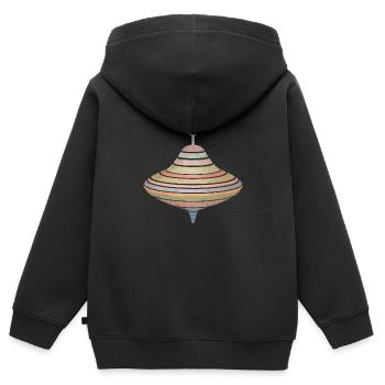 Jupiter - Sweat Premium à capuche zippé enfant bio - noir - Dos - AI Model Kid Male (0cm)