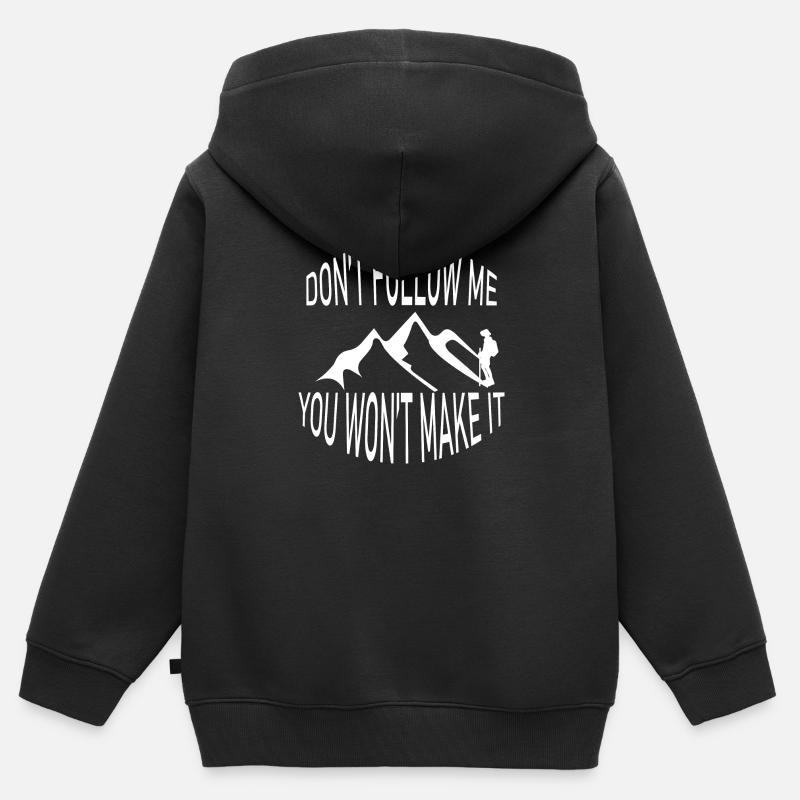Escalade - Sweat Premium à capuche zippé enfant bio - noir