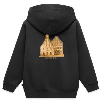 Monastère de Zinna Jüterbog Teltow Brandebourg - Sweat Premium à capuche zippé enfant bio - noir - Dos - AI Model Kid Male (0cm)