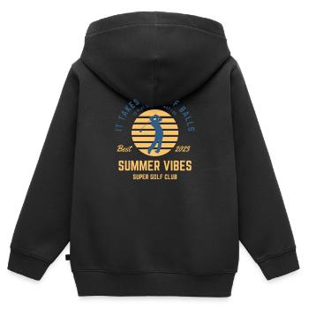 Sommerstimmung - Kinder Premium Organic Zip Hoodie - Schwarz - Hinten - AI Model Kid Male (0cm)