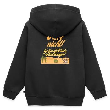 Staubsaugen in der Wüste - Kinder Premium Organic Zip Hoodie - Schwarz - Hinten - AI Model Kid Male (0cm)