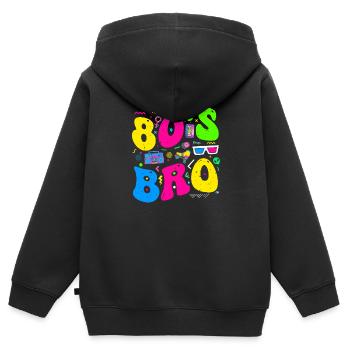 Das ist meine 80er-Jahre-Bro-, 80er-90er-Jahre-Party - Kinder Premium Organic Zip Hoodie - Schwarz - Hinten - AI Model Kid Male (0cm)