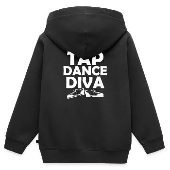 Tap Dance Diva Tap Dancer Tap Dancing - Kinder Premium Organic Zip Hoodie - Schwarz - Hinten - AI Model Kid Male (0cm)