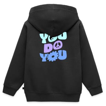 VOUS FAITES CE QUE VOUS - Sweat Premium à capuche zippé enfant bio - noir - Dos - AI Model Kid Male (0cm)