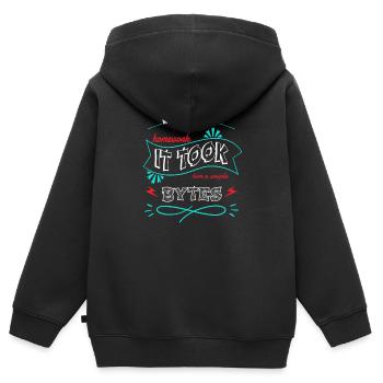 Jokes Statement Dad's Favorite Fathersday Geek - Kids Premium Organic Zip-up Hoodie - black - Back - AI Model Kid Male (0cm)