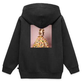 Tolles Kleid - Kinder Premium Organic Zip Hoodie - Schwarz - Hinten - AI Model Kid Male (0cm)