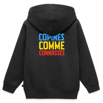 girlfriends as - Kids Premium Organic Zip-up Hoodie - black - Back - AI Model Kid Male (0cm)