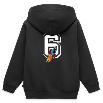 Missile Je suis un vaisseau spatial spatial spatial - Sweat Premium à capuche zippé enfant bio - noir - Dos - AI Model Kid Male (0cm)