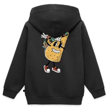 Taco - Sweat Premium à capuche zippé enfant bio - noir - Dos - AI Model Kid Male (0cm)