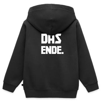 Das Ende. - Kinder Premium Organic Zip Hoodie - Schwarz - Hinten - AI Model Kid Male (0cm)