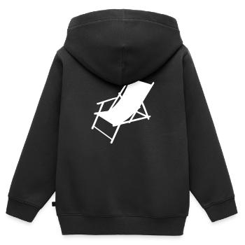 deck chair - Kids Premium Organic Zip-up Hoodie - black - Back - AI Model Kid Male (0cm)