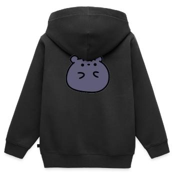 Maus - Kinder Premium Organic Zip Hoodie - Schwarz - Hinten - AI Model Kid Male (0cm)