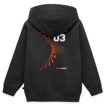 03 JERSEY Jersey Number Three Sport Team Game Motif - Kids Premium Organic Zip-up Hoodie - black - Back - AI Model Kid Male (0cm)