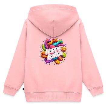 Frohe Ostern Bunte Eierjagd Osterkorb für Kinder - Kinder Premium Organic Zip Hoodie - Rosa - Hinten - AI Model Kid Female (0cm)
