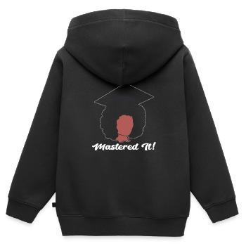 Master Studium Abschlussfeier - Kinder Premium Organic Zip Hoodie - Schwarz - Hinten - AI Model Kid Male (0cm)