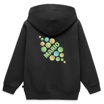 Vorname Mario - Kinder Premium Organic Zip Hoodie - Schwarz - Hinten - AI Model Kid Male (0cm)