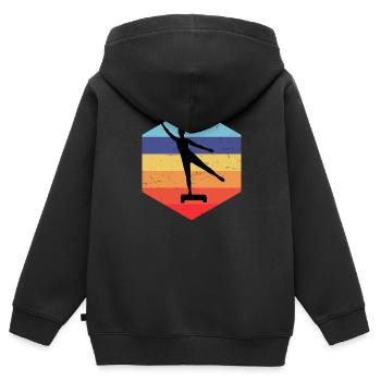 Fitnesstraining Aerobic Aerobic Fitness - Kinder Premium Organic Zip Hoodie - Schwarz - Hinten - AI Model Kid Male (0cm)