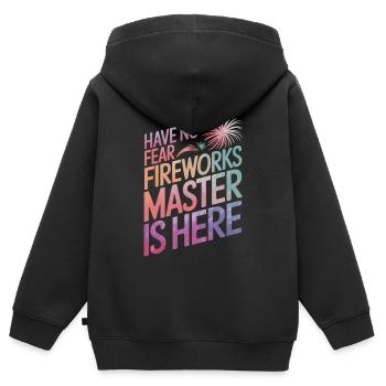 Pyrotechniker Feuerwerk Pyrotechnik - Kinder Premium Organic Zip Hoodie - Schwarz - Hinten - AI Model Kid Male (0cm)