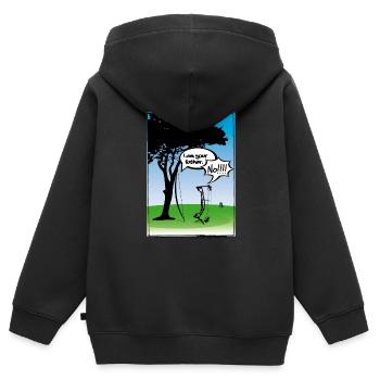 Your Father - FITA - Kinder Premium Organic Zip Hoodie - Schwarz - Hinten - AI Model Kid Male (0cm)
