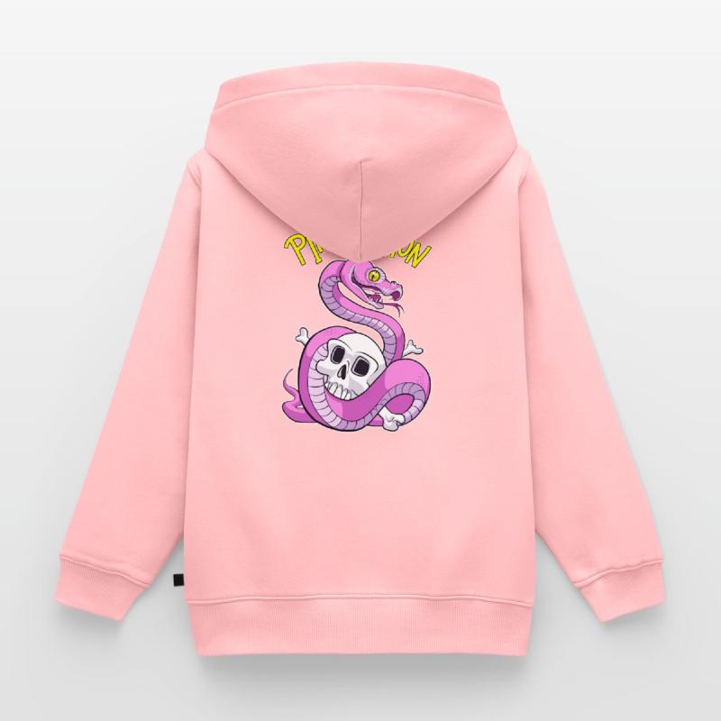 Pink Python Kids Premium Organic Zip-up Hoodie