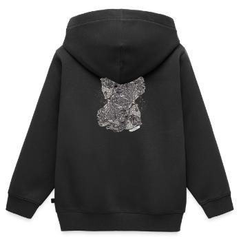 Fische Sternzeichen - Kinder Premium Organic Zip Hoodie - Schwarz - Hinten - AI Model Kid Male (0cm)