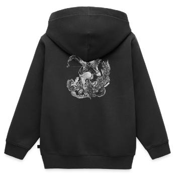 Sagittarius Zodiac - Kids Premium Organic Zip-up Hoodie - black - Back - AI Model Kid Male (0cm)